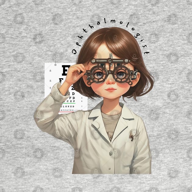 Cute Ophthalmologist girl ,brafdesign by Brafdesign